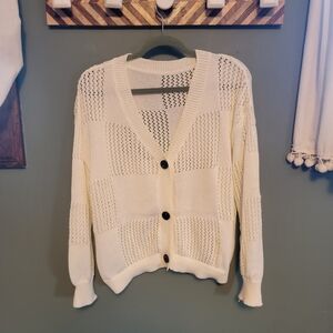 Cream Knitted Cardigan
